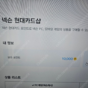 넥슨캐시 1만원 판매
