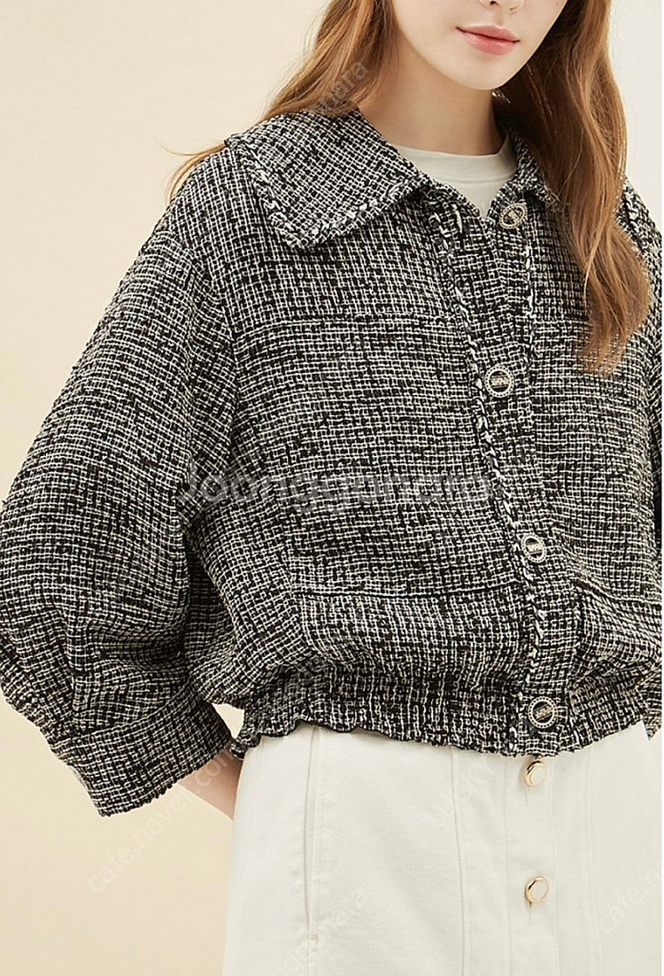 Sjsj와이드 칼라 밴딩 자켓 메인품번/한섬/타임/마인--5