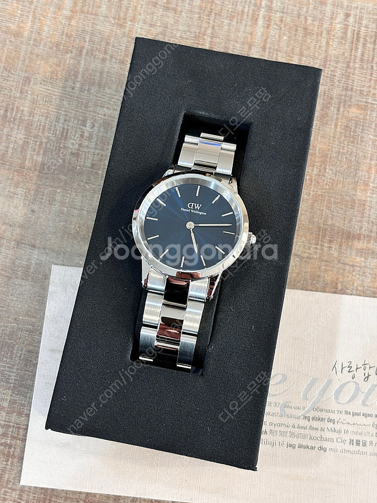 다니엘웰링턴 아이코닉링크 시계 36mm 청판--0