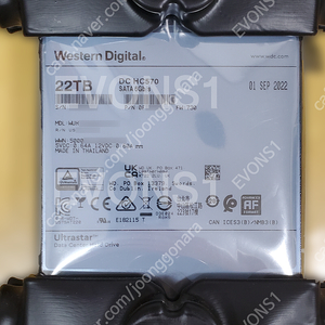 [미개봉] WD 울트라스타 DC HC570 22TB 7200/512M 하드디스크 판매 [웬디]