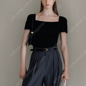 브라이드앤유 ODETTE Square neck short sleeve blouse