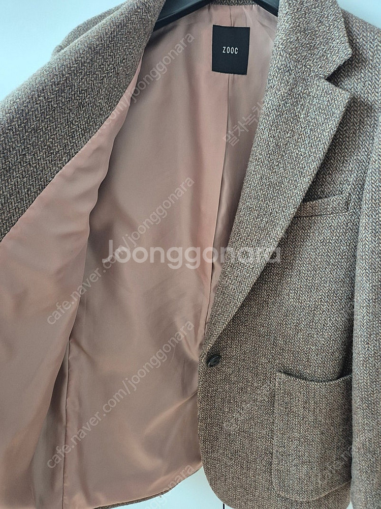 ZOOC 울 체크 자켓--3