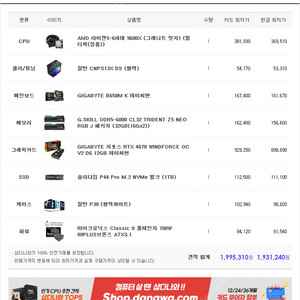 9600x rtx4070본체 판매(개인)