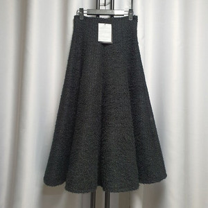 (택채새상품) 더로랑 펄 트위드 풀 스커트 Lauren black pearl tweed Full skirt