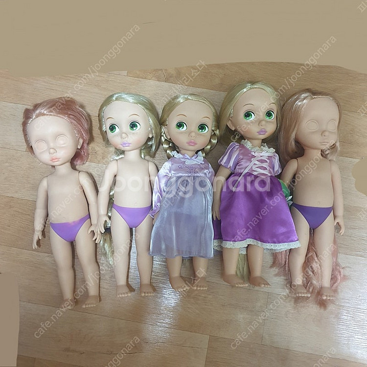 디즈니 베이비돌 라푼젤 벨 구버전 황금발 등--0