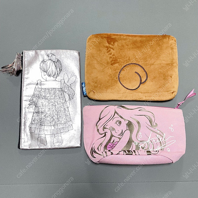 화장품 파우치 3종: 베이비 돌, 시바견, 인어공주--4