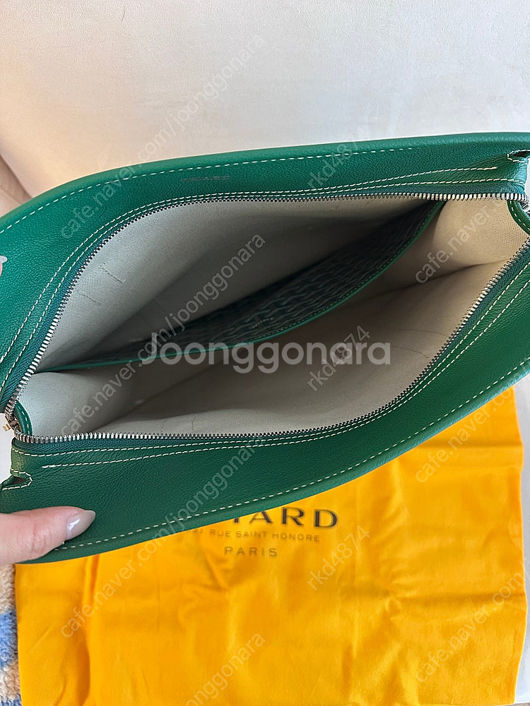 고야드 부르곤 백 그린색상 가격내림--4