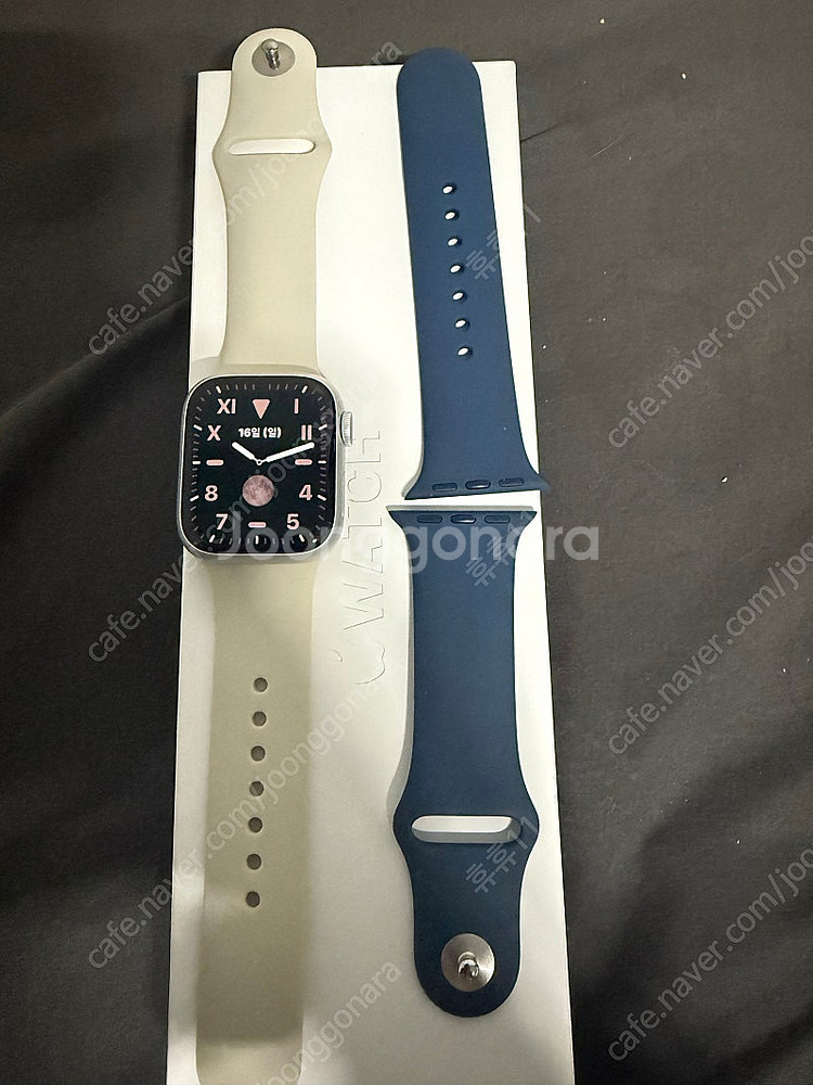 애플워치9 gps 실버 알루미늄 41mm 팝니다--0