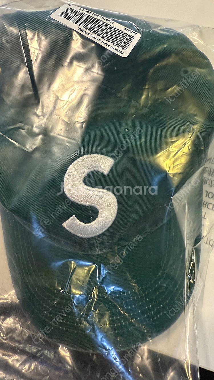 25ss 슈프림 피그먼트 코티드 S로고 6패널 캡--0