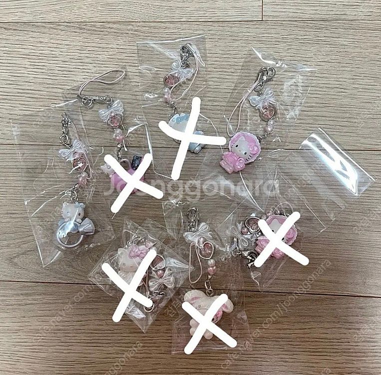 산리오 헬로키티 천사와 악마 랜덤 스트랩 새상품 판매--0