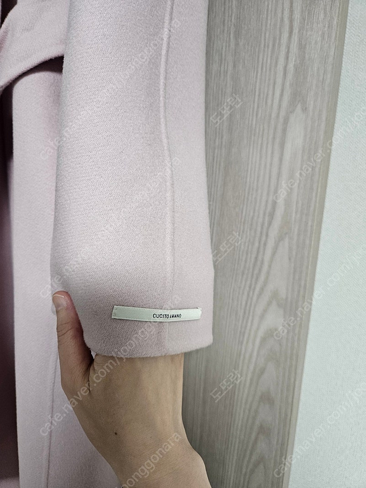 막스마라 정품 택 제거 상품 에스투리아 핑크 울 코트--4