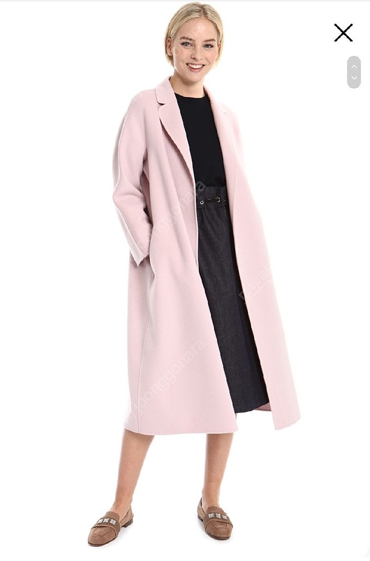 막스마라 정품 택 제거 상품 에스투리아 핑크 울 코트--6