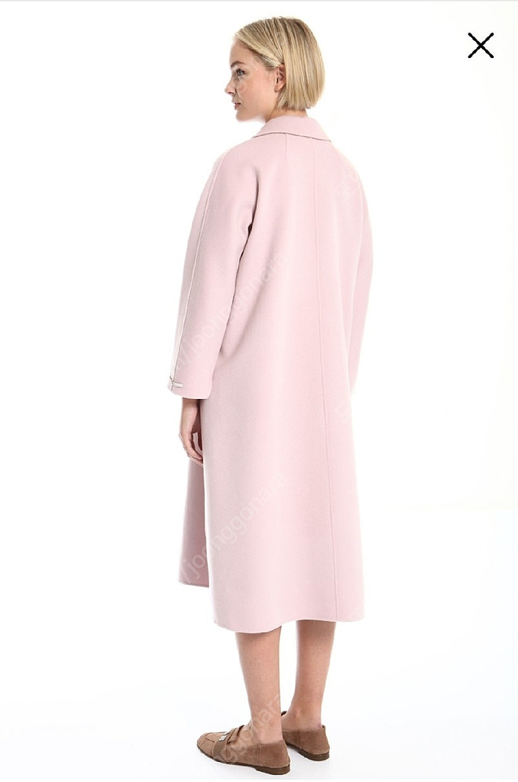 막스마라 정품 택 제거 상품 에스투리아 핑크 울 코트--9