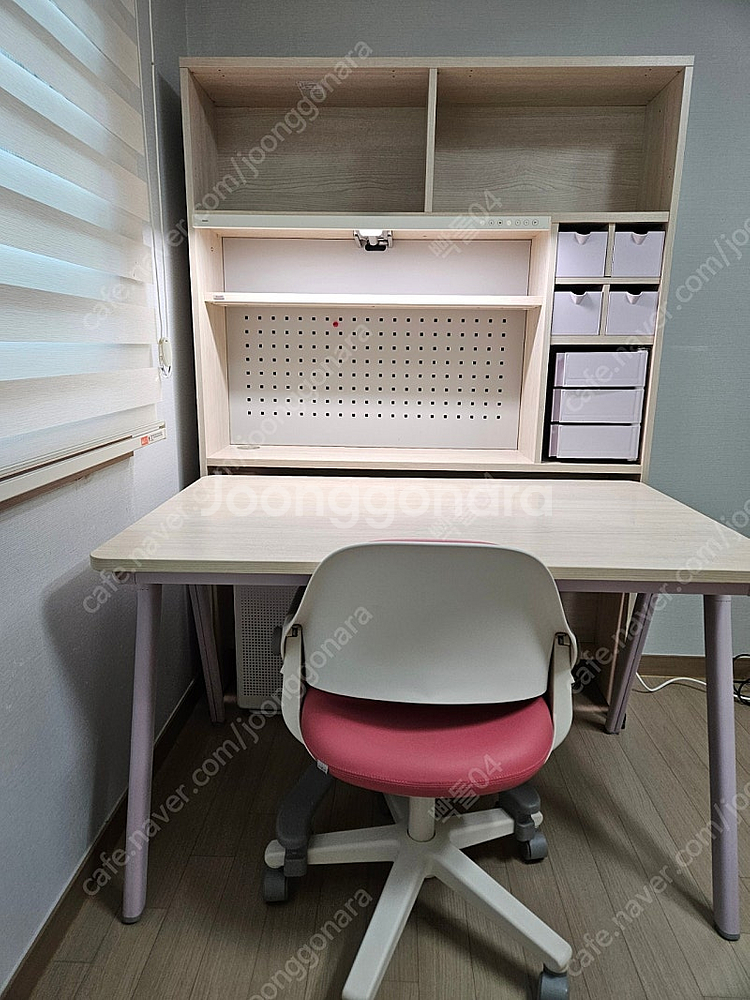 일룸로이 1200 책상, 5단 책장 세트--0