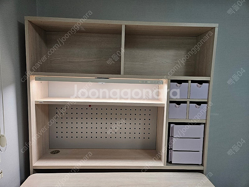 일룸로이 1200 책상, 5단 책장 세트--5