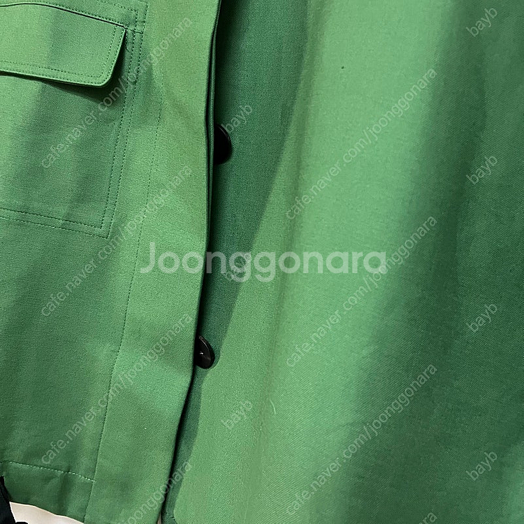제평 베네띠 라운드 숏 자켓 크롭 자켓 그린 리틀블랙--8