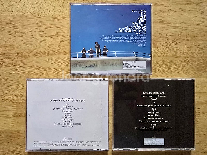 CD 음반 Coldplay 콜드플레이 앨범 3장--2