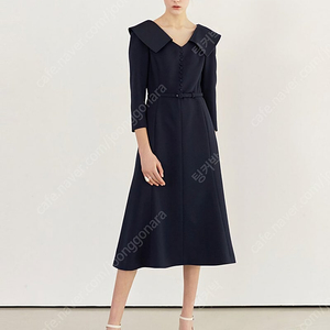 brideandyou anita wide collar flared dress