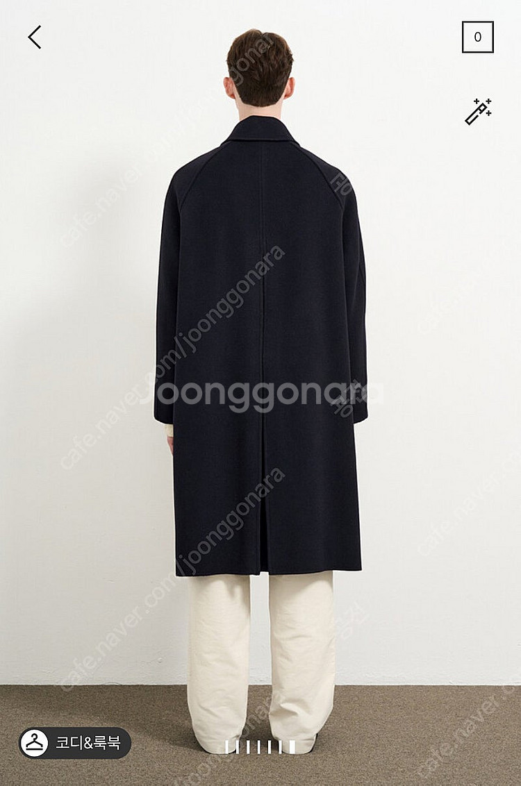 타임옴므 24fw 발마칸코트 다크네이비 95사이즈--2
