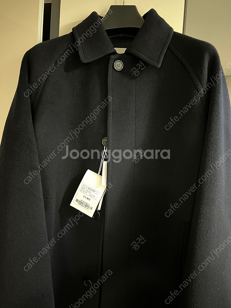 타임옴므 24fw 발마칸코트 다크네이비 95사이즈--3