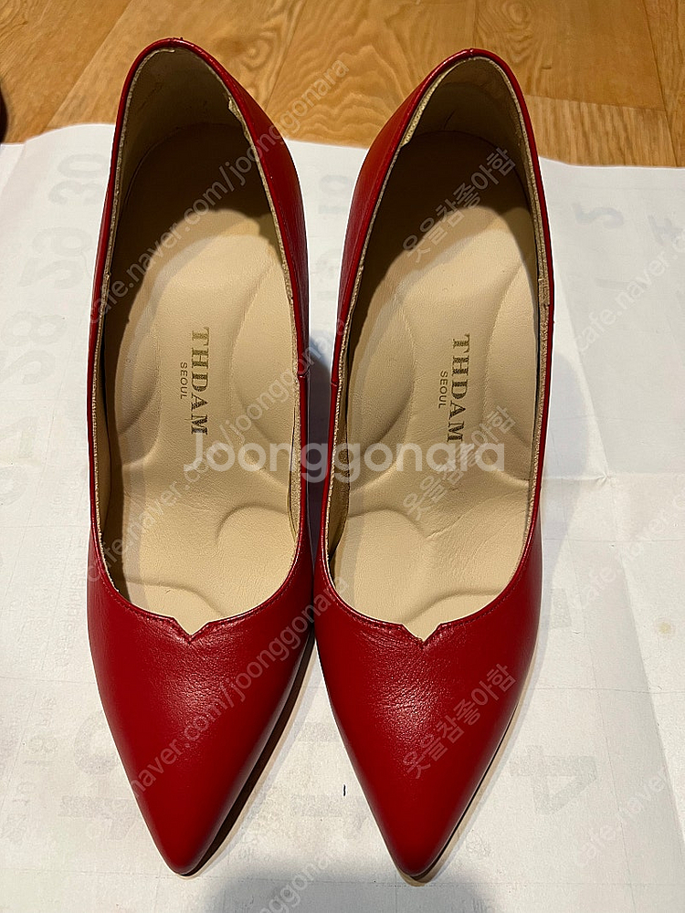 쓰담슈즈 레드힐 8cm 레드펌프스 240--0