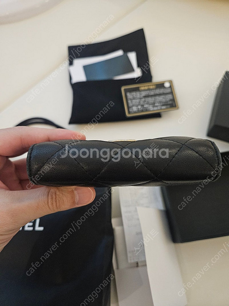 샤넬 카드지갑 램스킨 플랩 카드홀더 풀구성--5