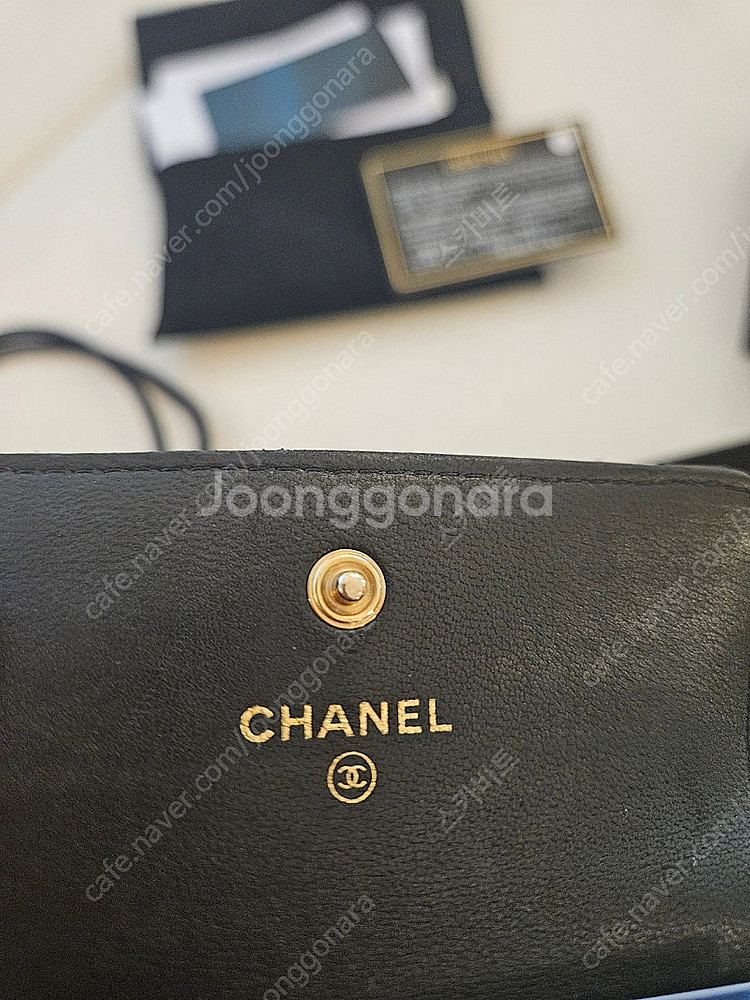 샤넬 카드지갑 램스킨 플랩 카드홀더 풀구성--7