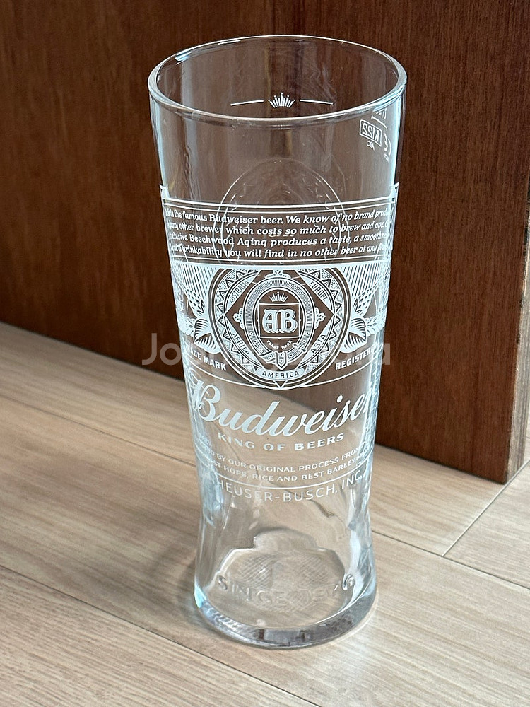 버드와이저 맥주잔--1