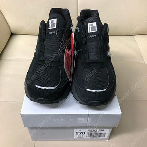 뉴발란스 990V4 블랙(U990BL4) 270사이즈(새상품)