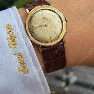 [정품] 예거르쿨트르 클래식 린넨 다이얼 14K 금통 수동 (Jaeger Lecoultre Classic Linen Dial 14K)