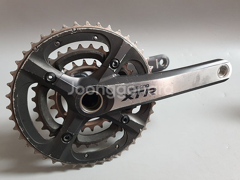 MTB 시마노 XTR 3단 크랭크+드레일러+변속레버--1