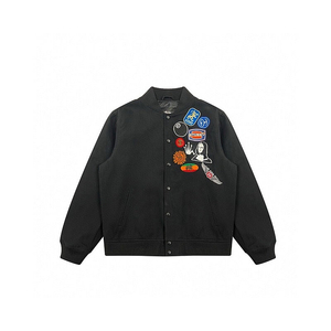 좌쓰 Stussy Souvenir Stadium Bomber 스투시 수베니어 스타디움 봄버 블랙