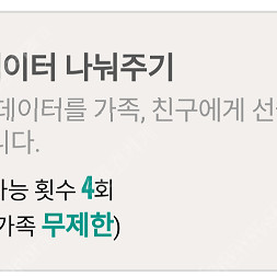 LGU + (엘지유플러스) 데이터 2GB (기가) 3,500원 팝니다