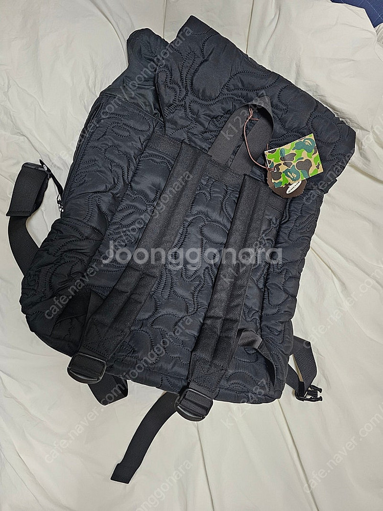 BAPE 베이프 네온 카모 퀼팅 백팩 가방--9