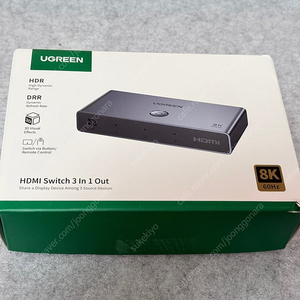 Ugreen 8k 60Hz HDMI 셀렉터(HDMI Swith 3 In 1 Out)