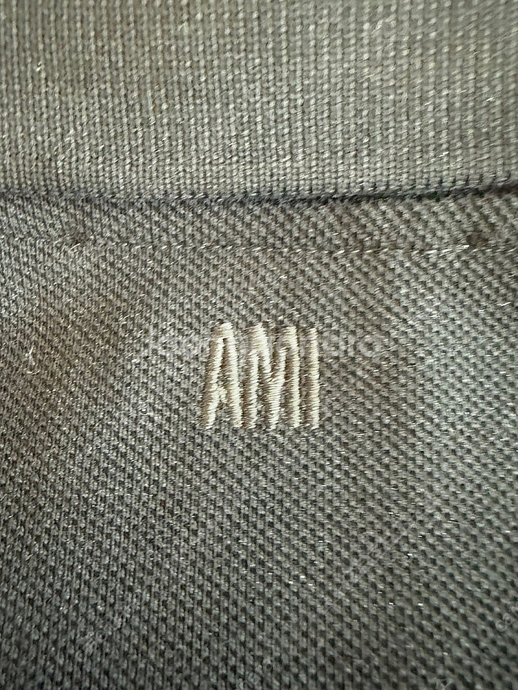 AMI 아미 반팔 카라티 블랙 XL--2