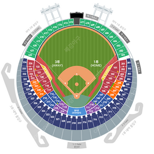 [3월 22일 토요일] LG트윈스 vs 롯데자이언츠 / 3루 레드 224블럭 3연석