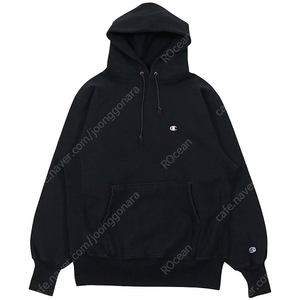 [L] 90-00s Champion Reverse Weave Sweat Parka 챔피온 리버스위브 스웻 파카 블랙 빈티지 90년대