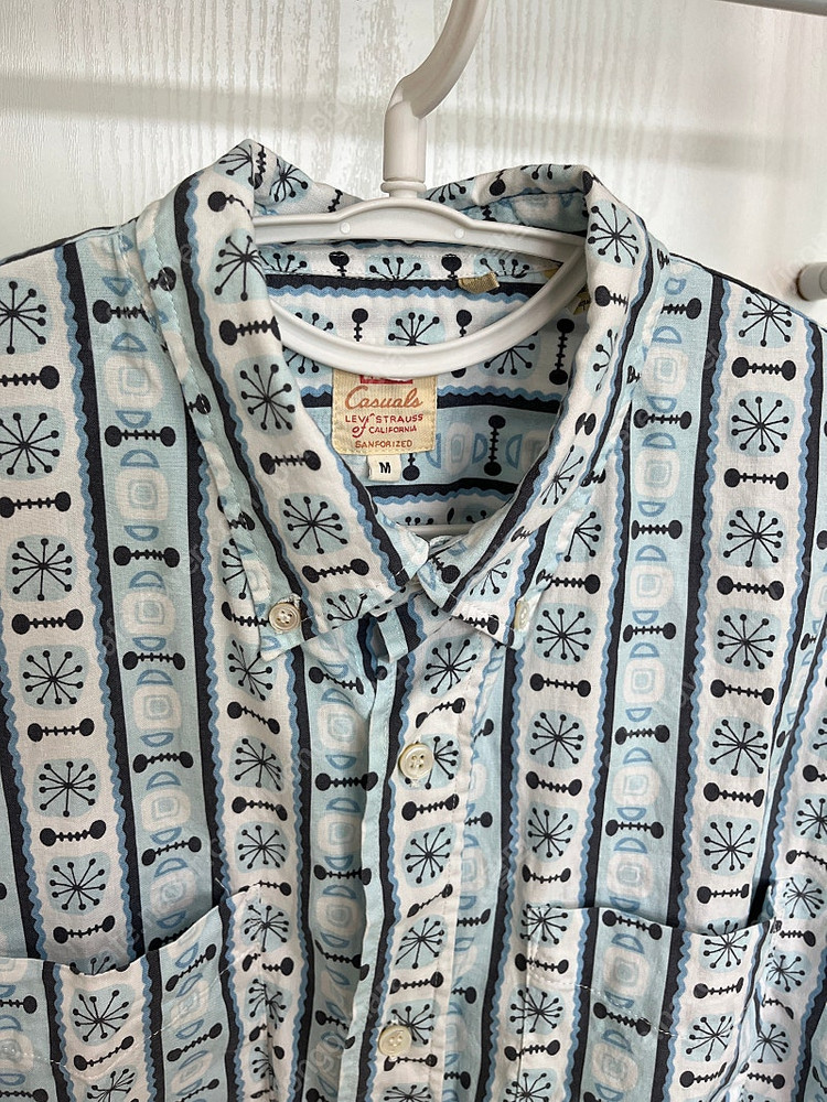 리바이스빈티지클로딩 LVC 70'S BUTTON UP ATOMIC BLUE&WHITE M사이즈 판매 더블알엘,RRL... 이미지
