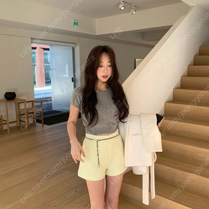 (새상품) 시예 레몬 트위드 쇼츠 Siye Lemon tweed shorts