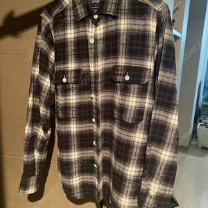 드레익스 체크셔츠 M사이즈 Black and White Check Brushed Cotton Two-Pocket Work Shirt 판매