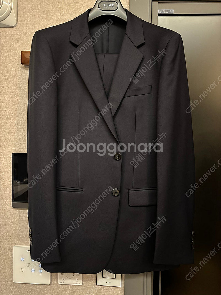 타임옴므 다크네이비 정장 1회 착용--0
