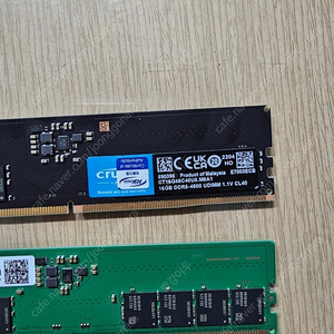 데스크탑용 ddr5 ram 총 32gb 16gb x2 일괄 (삼성, 크루셜 각각)