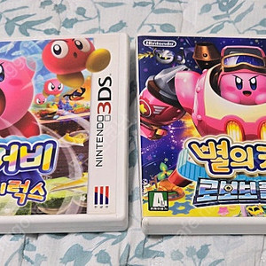 일괄판매) 닌텐도 3DS 별의커비 트리플디럭스, 별의커비 로보보플래닛 곽팩을 일괄로 팝니다