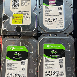 2tb hdd 4개 일괄 판매합니다.