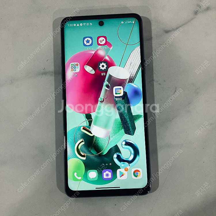 LG Q92 화이트 128기가 액정S급 매우깨끗! 6만...--1