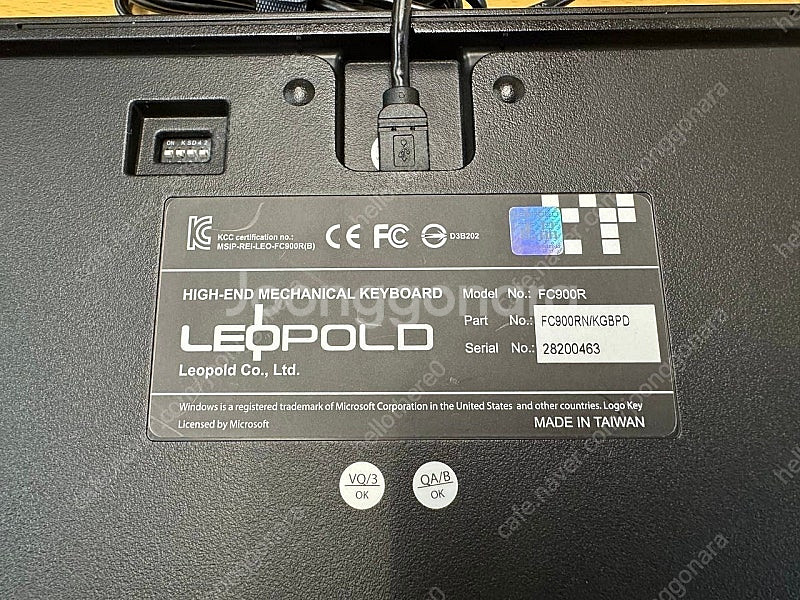 레오폴드 fc900r pd 블루그레이 저소음 적축 키보...--2