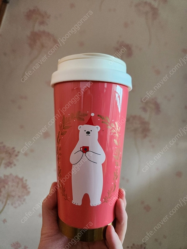 스타벅스 곰 엘마 레드컵 텀블러 이미지