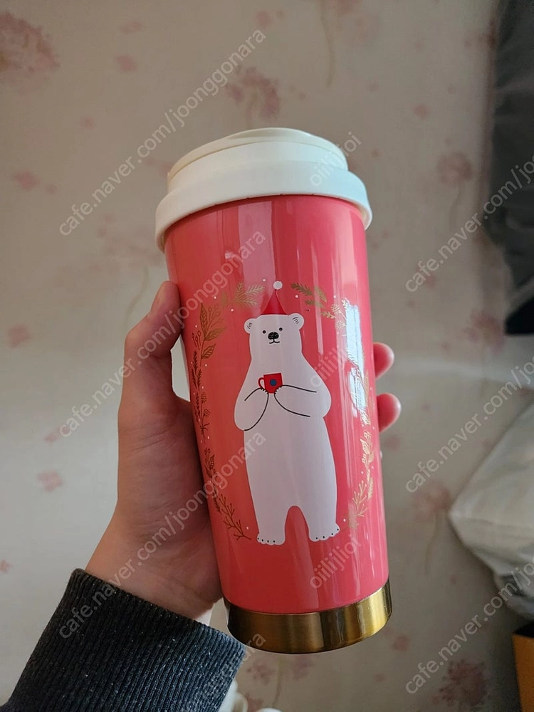 스타벅스 곰 엘마 레드컵 텀블러 이미지