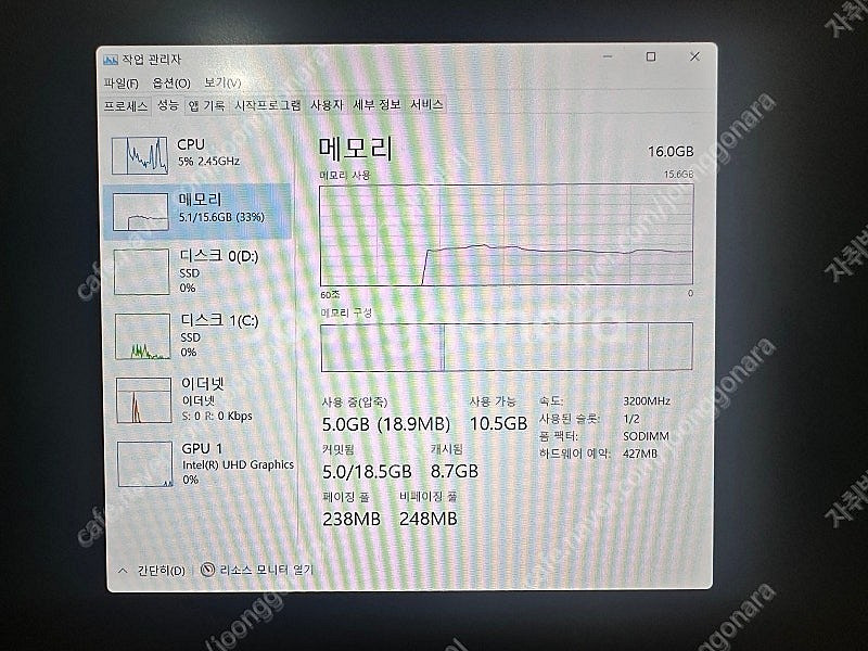 인텔 12 PRO NUC12WS I5-12th 램 16...--4